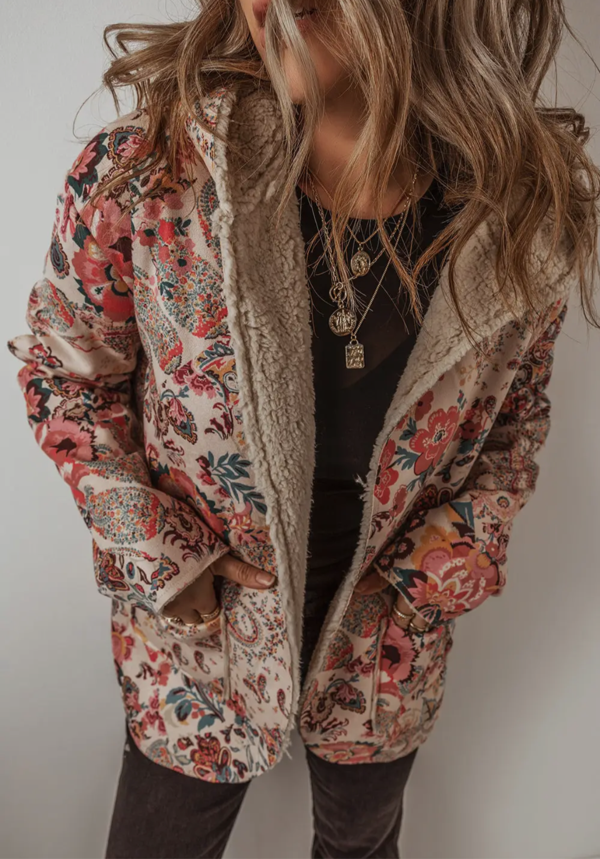 Pretty in Pinks Sherpa Lined Jacket