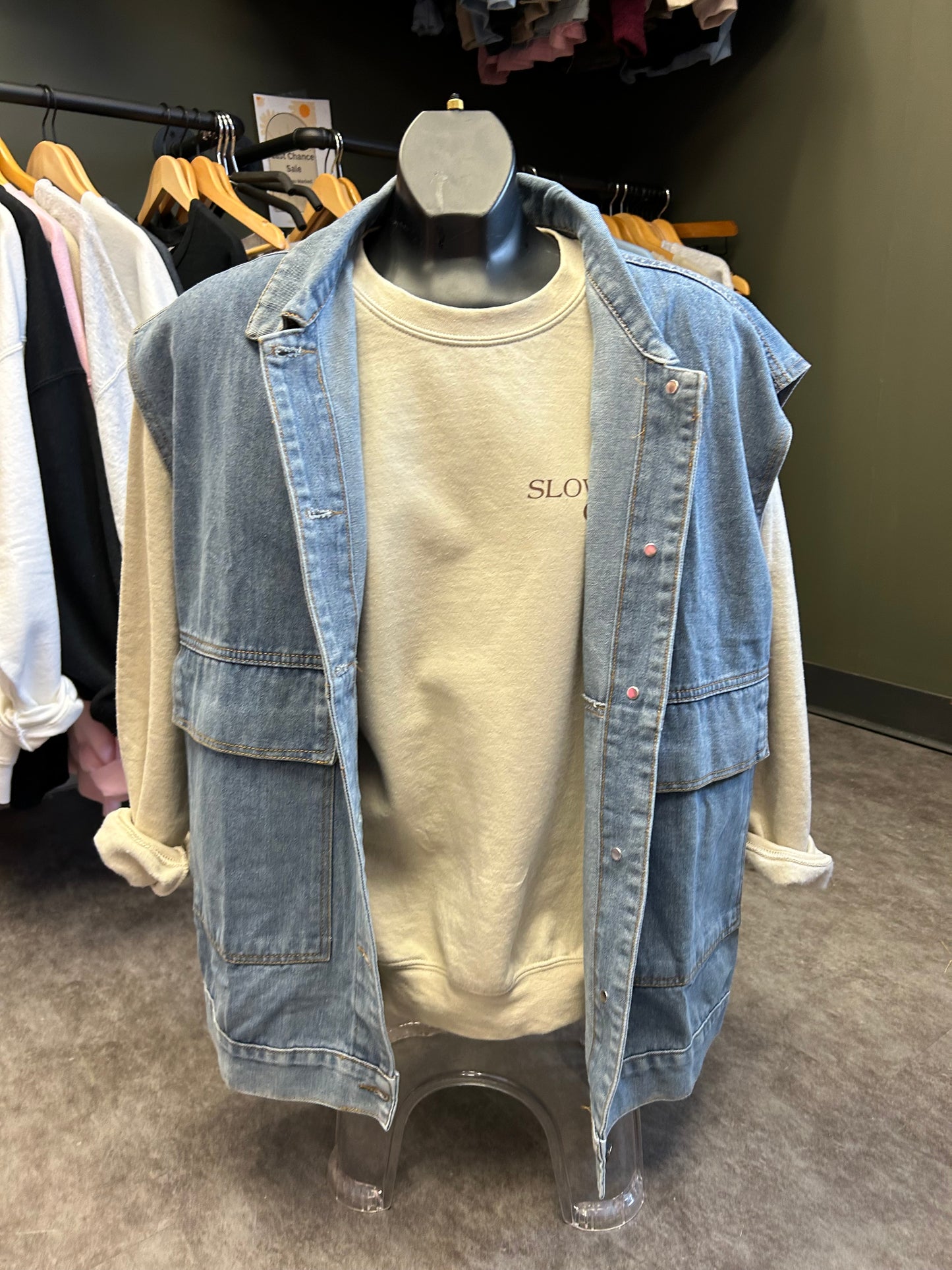 Free Bird Jean Vest