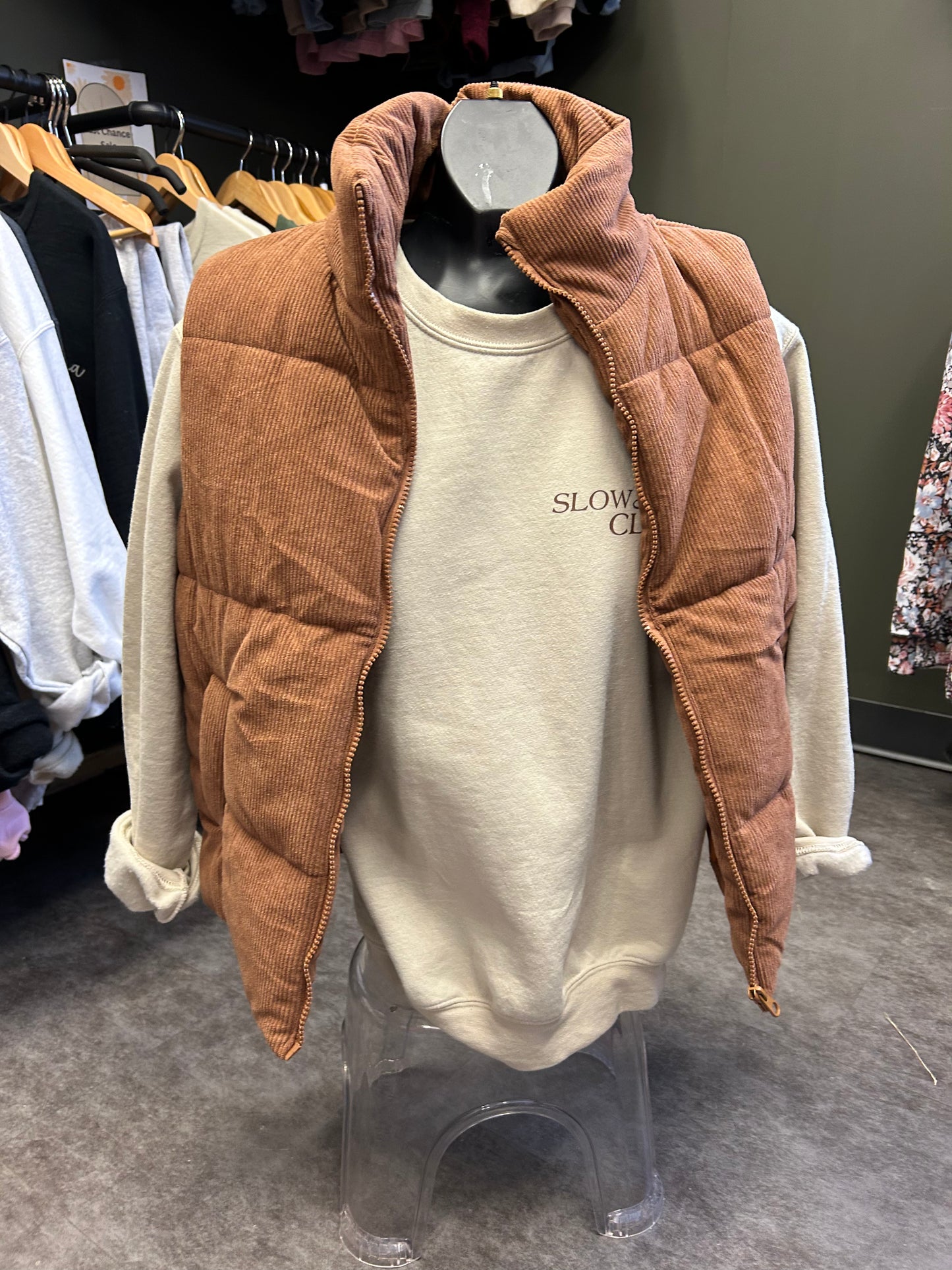 Corduroy Puffy Vest