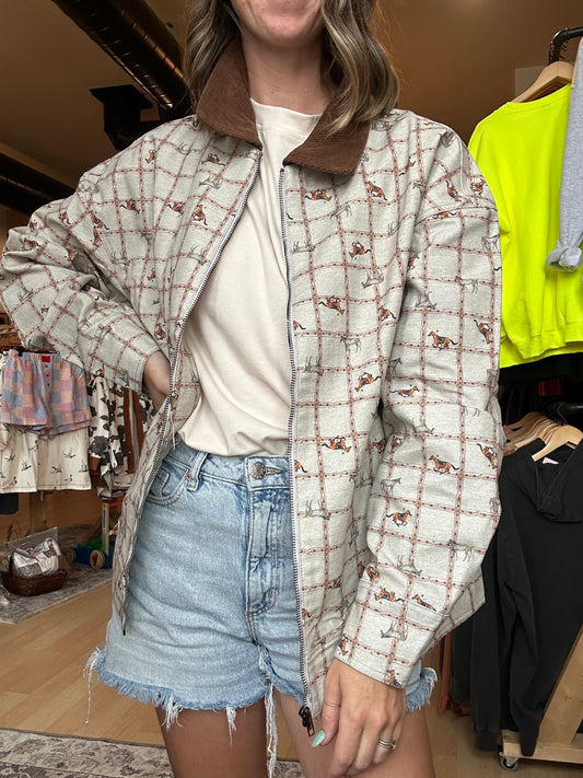 Horse Print Barn Jacket