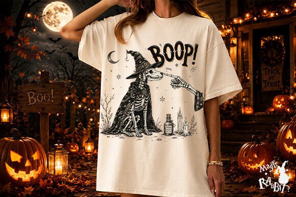 Boo'p! Doggy Skeleton Crewneck