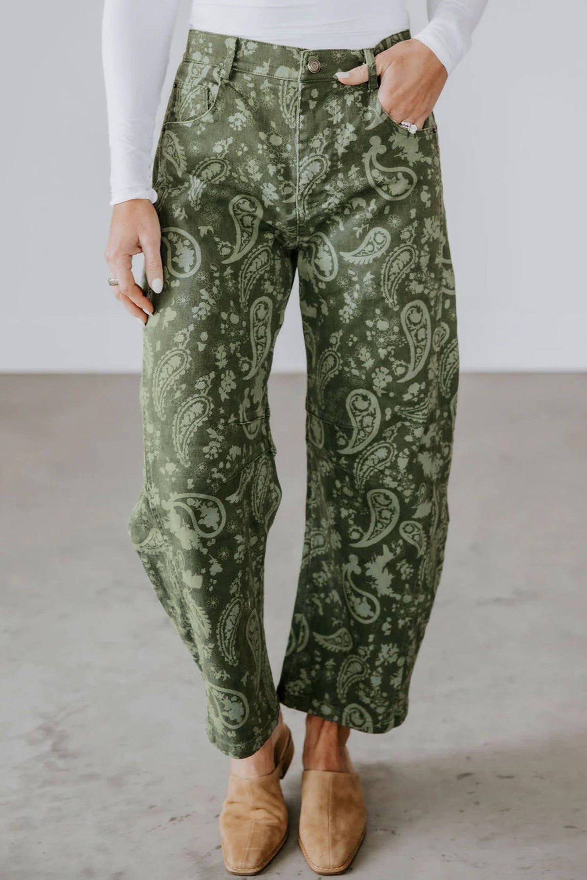 Paisley Barrel Pant